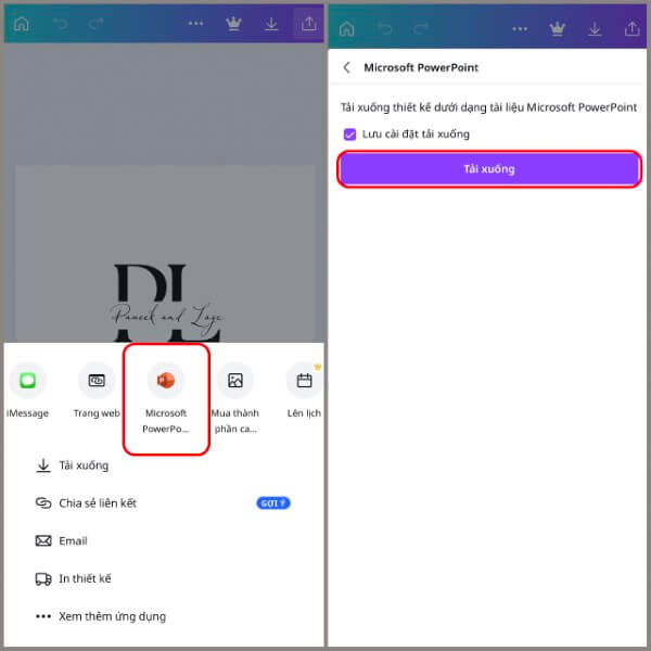 Chọn Microsoft PowerPoint → nhấn Tải xuống