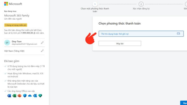 Đăng nhập bằng tài khoản Microsoft 