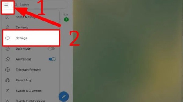 Nhấn biểu tượng ba gạch ngang