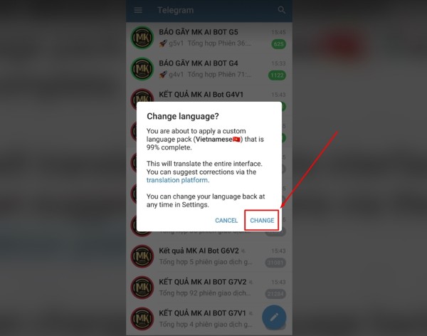 Nhấn nút “Change”