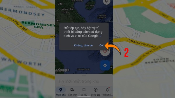 Chọn OK hoặc Cho phép