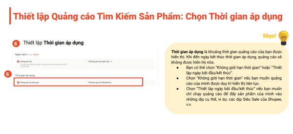 Cài đặt thời gian hiển thị quảng cáo 
