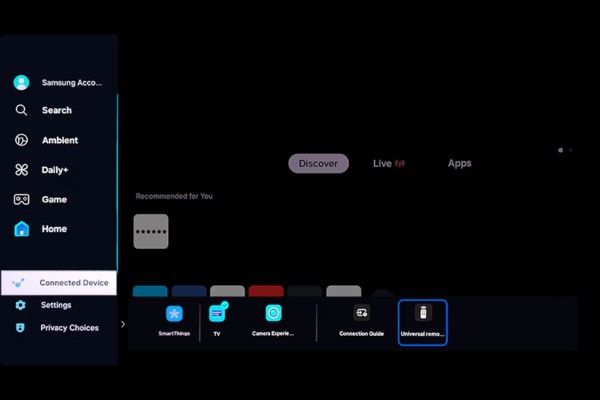 Chọn Remote đa năng (Universal Remote)