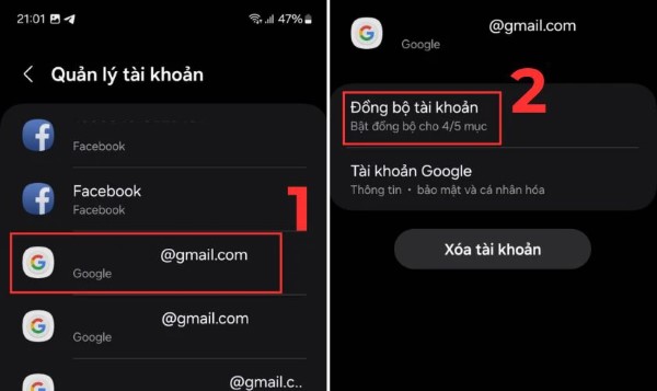 Chọn tài khoản Google muốn sử dụng 
