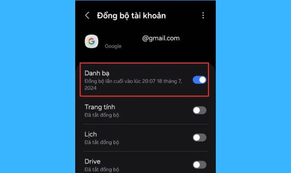 Bật mục Danh bạ