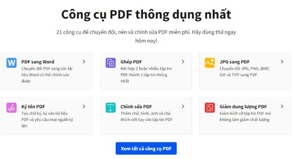 Mở Smallpdf → chọn JPG to PDF