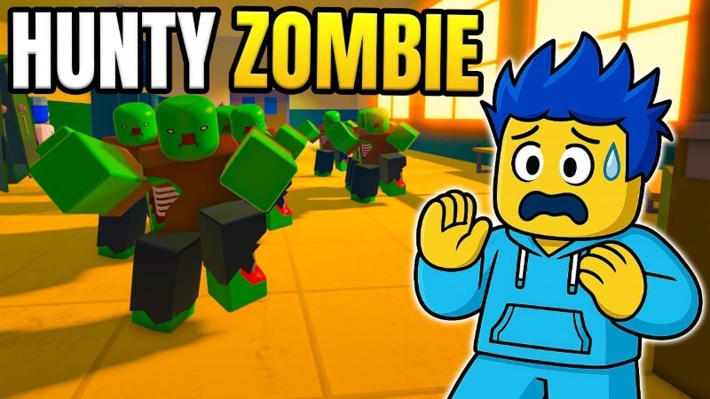Tựa game sinh tồn Hunty Zombie nổi bật trên Roblox