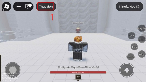 Nhấn chọn biểu tượng Menu 