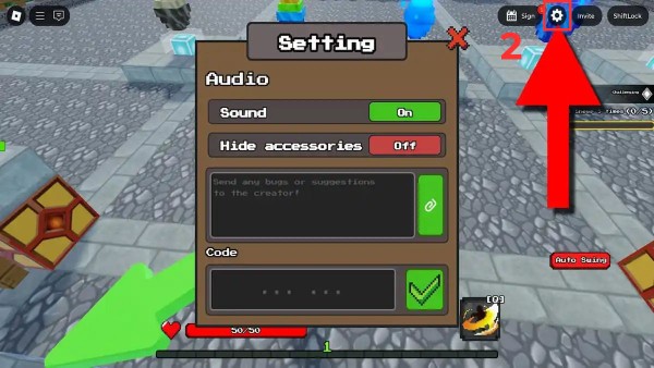 Nhấn biểu tượng bánh răng Cài đặt