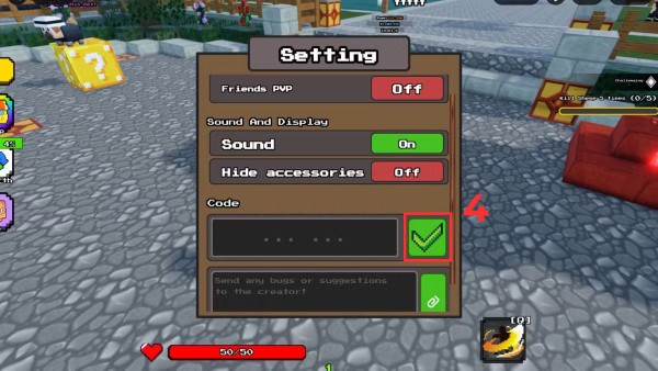 Nhấn vào dấu tích xanh lá