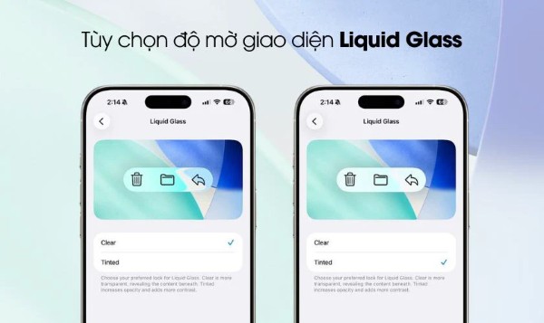Tùy chỉnh giao diện trong suốt của iOS 26.1