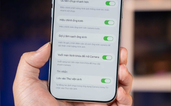 Tùy chỉnh tắt tính năng vuốt để mở Camera từ màn hình khóa