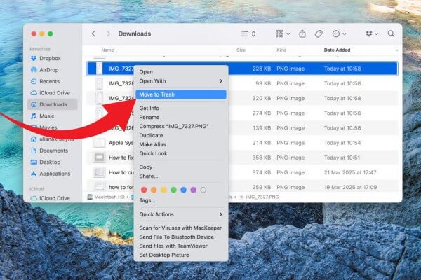 Chọn xóa file đã cũ hoặc trùng lặp