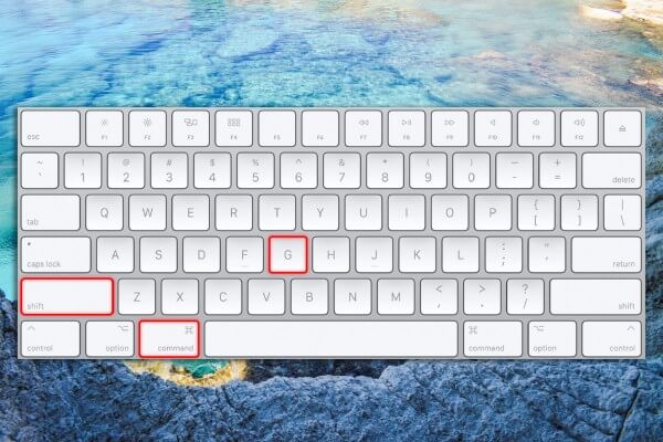 Nhấn tổ hợp phím Command + Shift + G