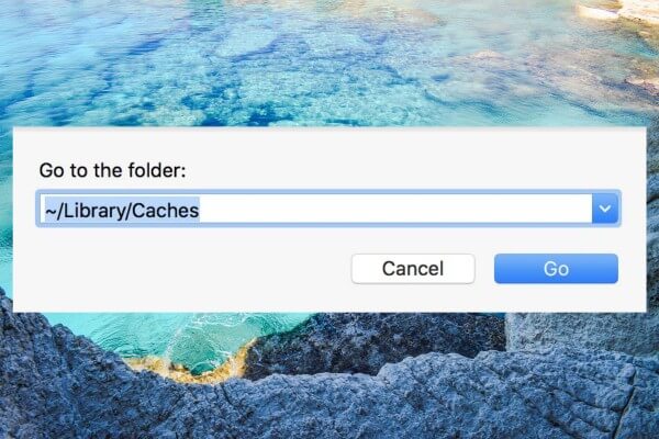 Nhập ~/Library/Caches