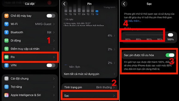 Cách hạn chế tình trạng dung lượng tối đa pin iPhone tụt nhanh 