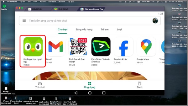 Chọn tải ứng dụng Duolingo