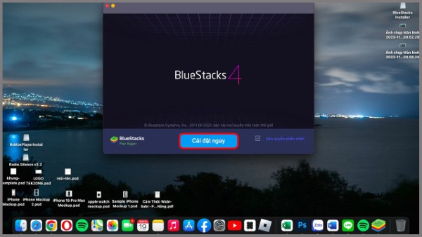 Nhấn Cài đặt ngay