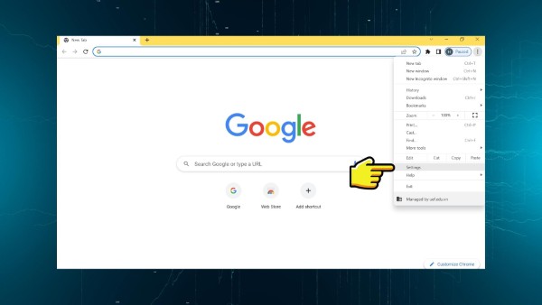 Nhấn ba chấm > chọn Settings