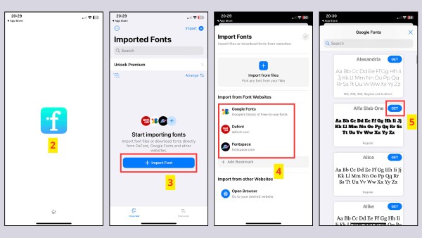 Chọn Import Font → thêm file TTF