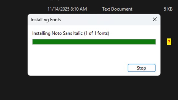 Sao chép và cập nhật font