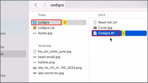 Mở file đuôi .ttf 