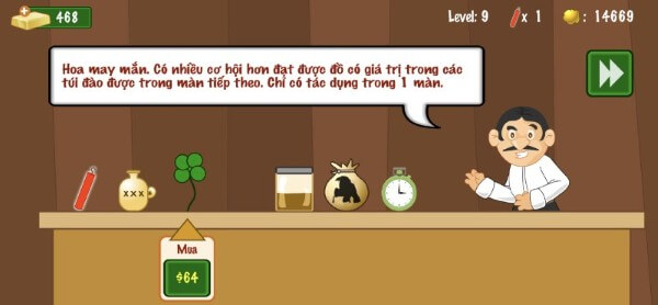 Người chơi có thể mua vật phẩm hỗ trợ