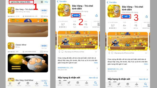 Nhấn “Nhận” để tải game