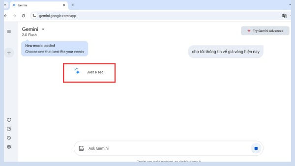 Hệ thống sẽ đưa ra phản hồi tức thì