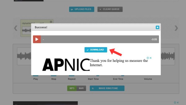 Nhấn Make Ring Tone