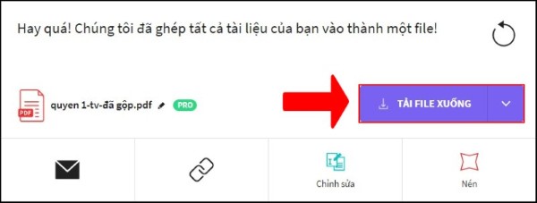 Chọn tải về hoặc lưu vào Google Drive