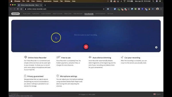 Trang web online-voice-recorder.com 