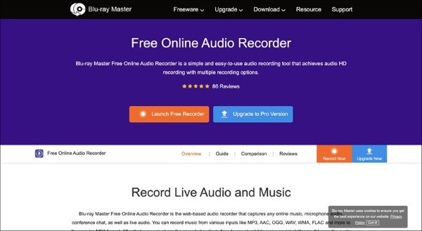 Blu-ray Master Free Online Audio Recorder