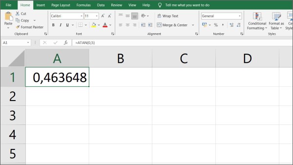 Cách sử dụng hàm ATAN
