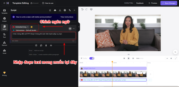 Lần lượt thêm văn bản, chọn avatar, nhạc nền và đồ họa