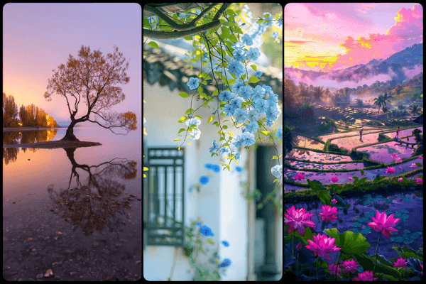 Hình nền iPhone 16 Pro Max phong cảnh cây cỏ hoa lá