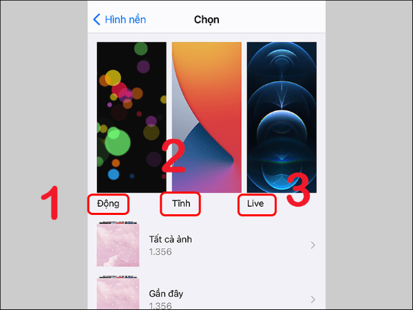 Chọn loại hình nền mặc định phù hợp của iPhone