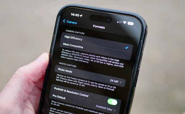   Ưu tiên chụp và lưu ảnh bằng định dạng HEIF