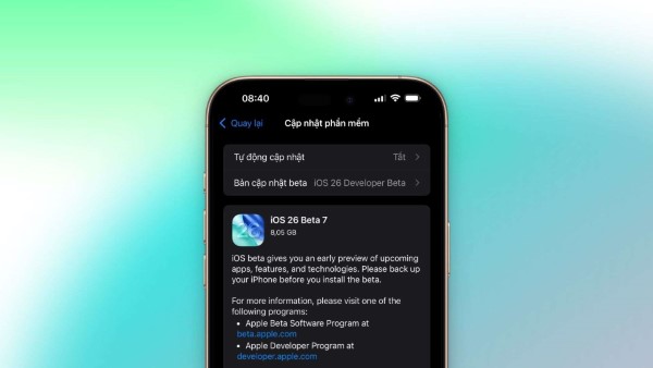  iPhone sẽ tự động tải và cài đặt iOS 26 Beta 7