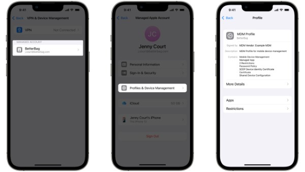 Kiểm tra thông tin iPhone MDM