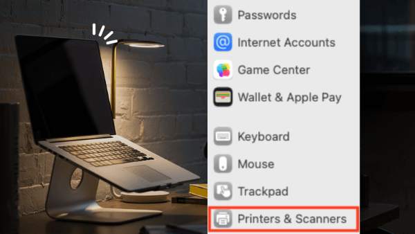 Chọn Printers &amp; Scanners