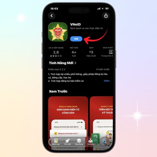 Tải và mở ứng dụng VNeID trên điện thoại