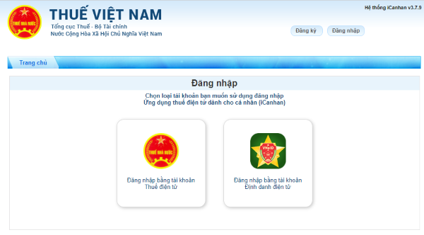 Chọn “Đăng nhập” bằng tài khoản phù hợp