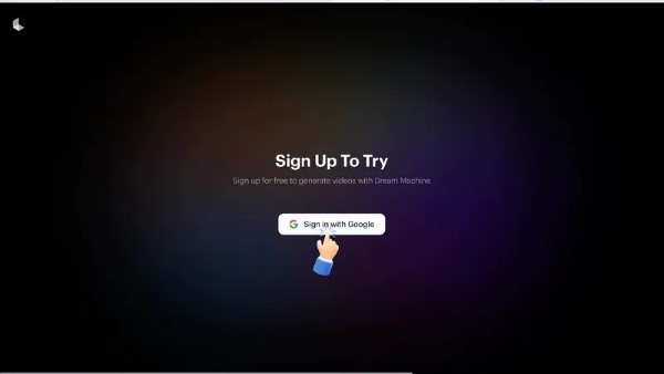 Nhấn “Sign in with Google”