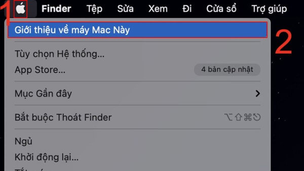 Chọn Giới thiệu về máy Mac này