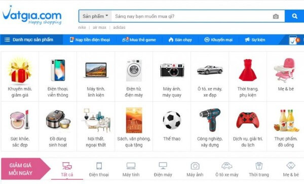 Nền tảng mua bán Vatgia.com
