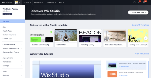 Nền tảng thiết kế web Wix