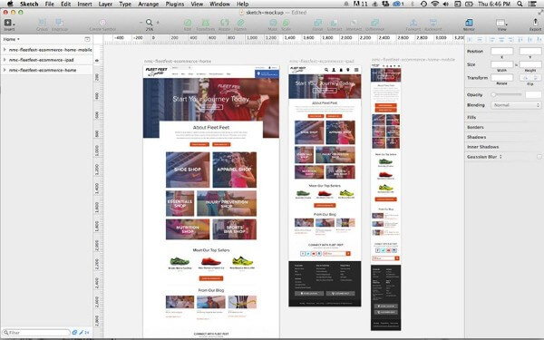 Phần mềm thiết kế web Sketch
