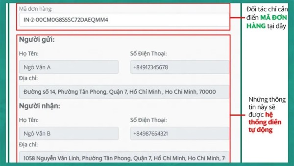 Nhập mã đơn hàng muốn tra cứu