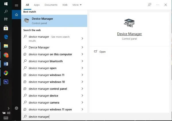 Nhập tìm kiếm “Device Manager”